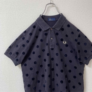 FRED PERRY - 希少サイズ　フレペ　フレッドペリー　水玉　ドット　半袖ポロシャツ　日本製　L