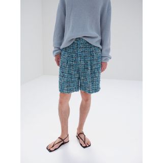 オーラリー(AURALEE)の【AURALEE】2023ss SUMMER TWEED SHORTS BLUE(ショートパンツ)