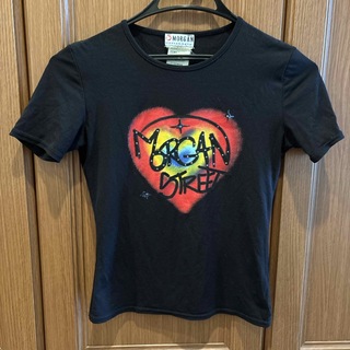 モルガン(MORGAN)のレディース Tシャツ 黒 ブラック MORGAN(Tシャツ(半袖/袖なし))