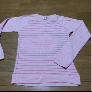 S/150cm 長袖Tシャツ／ピンク(カーディガン)
