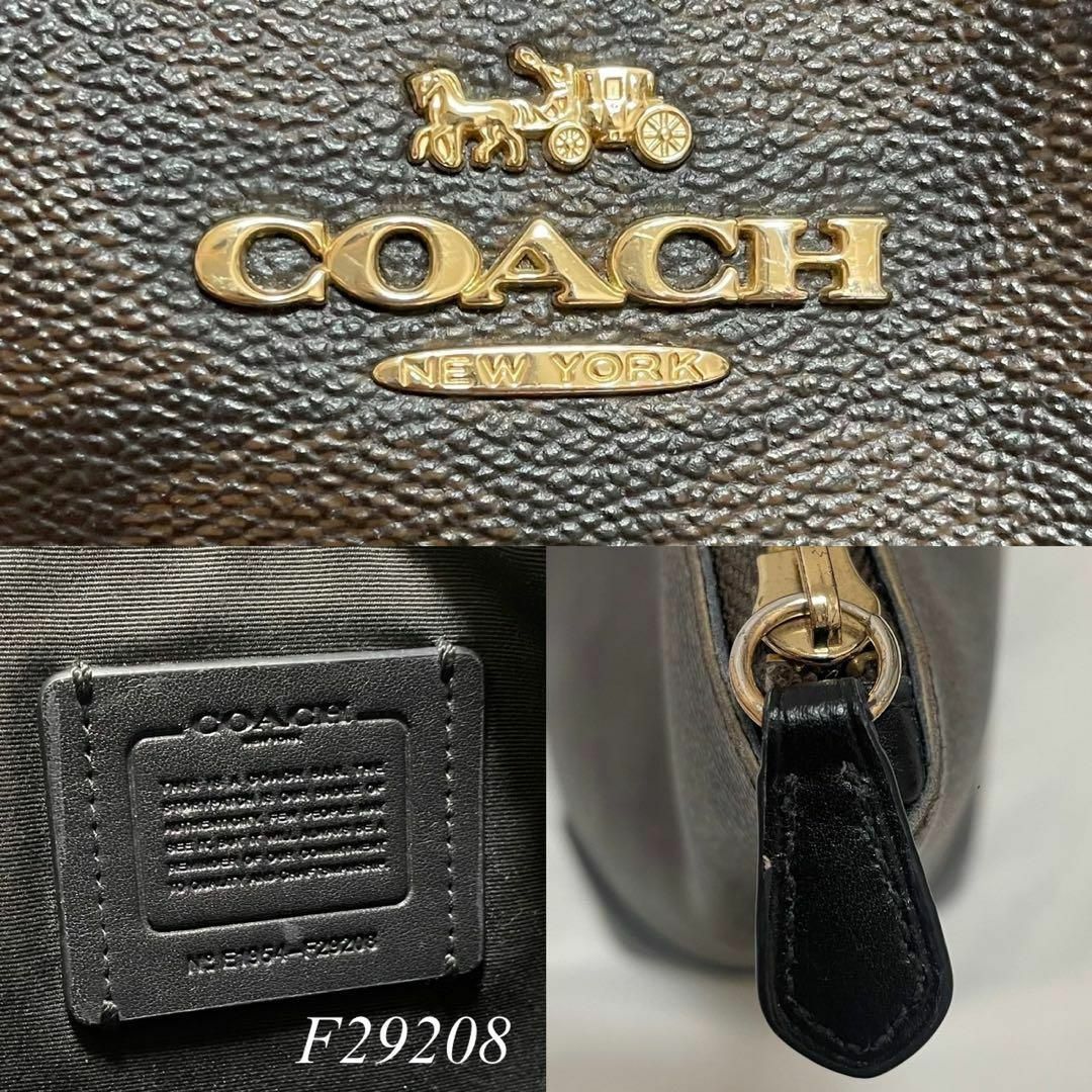 COACH(コーチ)の【極美品】コーチ F29208 トートバッグ レザー 総柄 A4可 肩掛け 茶 レディースのバッグ(トートバッグ)の商品写真