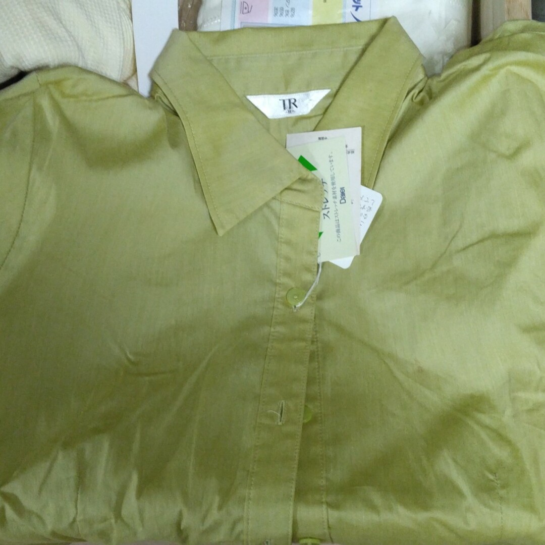 ストレッチ半袖ブラウス レディースのトップス(シャツ/ブラウス(半袖/袖なし))の商品写真