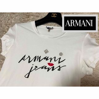 アルマーニ(Armani)の【正規品】アルマーニ　ARMANI  Tシャツ　トップス　キラキラ　美品(Tシャツ(半袖/袖なし))