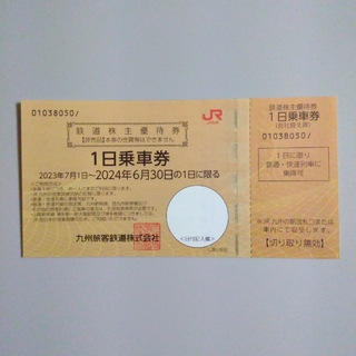 JR九州 九州旅客鉄道 株主優待券(鉄道乗車券)