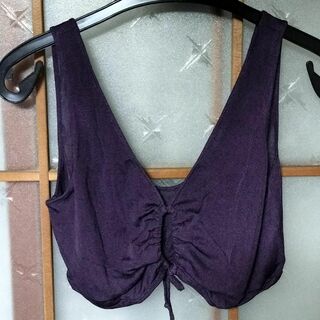 新品未使用　jasmi パープル　紫　　ナイトブラ　ブラジャー　L　絹 100%(ブラ)