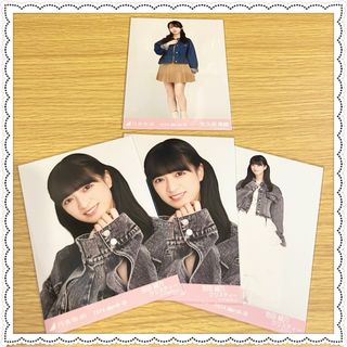 ノギザカフォーティーシックス(乃木坂46)の乃木坂46 デニムジャケット 生写真 吉田綾乃クリスティー 矢久保美緒(アイドルグッズ)