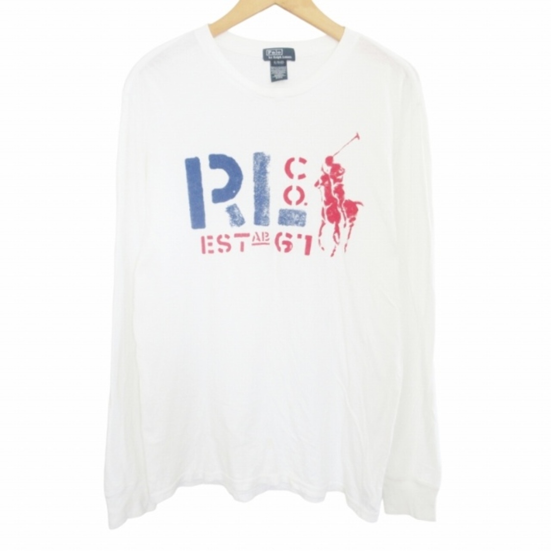 POLO RALPH LAUREN(ポロラルフローレン)のポロ バイ ラルフローレン Tシャツ プリント 白 XL IBO50 ☆AA★ メンズのトップス(Tシャツ/カットソー(七分/長袖))の商品写真