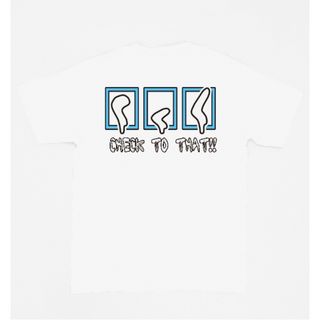 tシャツ バックプリント　M ユニセックス　ホワイト(Tシャツ/カットソー(半袖/袖なし))