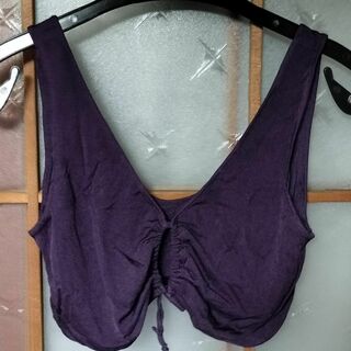 新品未使用　jasmi　紫　ナイトブラ　ブラジャー　L　絹 100%(ブラ)