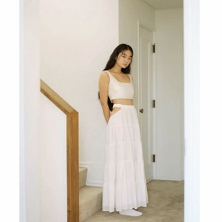 Rosary moon - 今期新作Side Open Tiered Skirt rosary moon