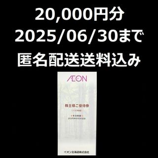 イオン北海道　株主優待　イオン　株主様ご優待券　20000円分(その他)