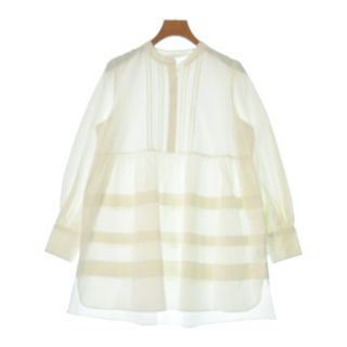 ナチュラルビューティーベーシック(NATURAL BEAUTY BASIC)のNATURAL BEAUTY BASIC ブラウス S 白 【古着】【中古】(シャツ/ブラウス(長袖/七分))