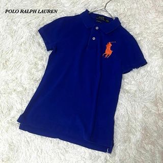 ポロラルフローレン(POLO RALPH LAUREN)のポロラルフローレン　半袖ポロシャツ　ビックポニー　現行タグ　レディース　ブルー(ポロシャツ)