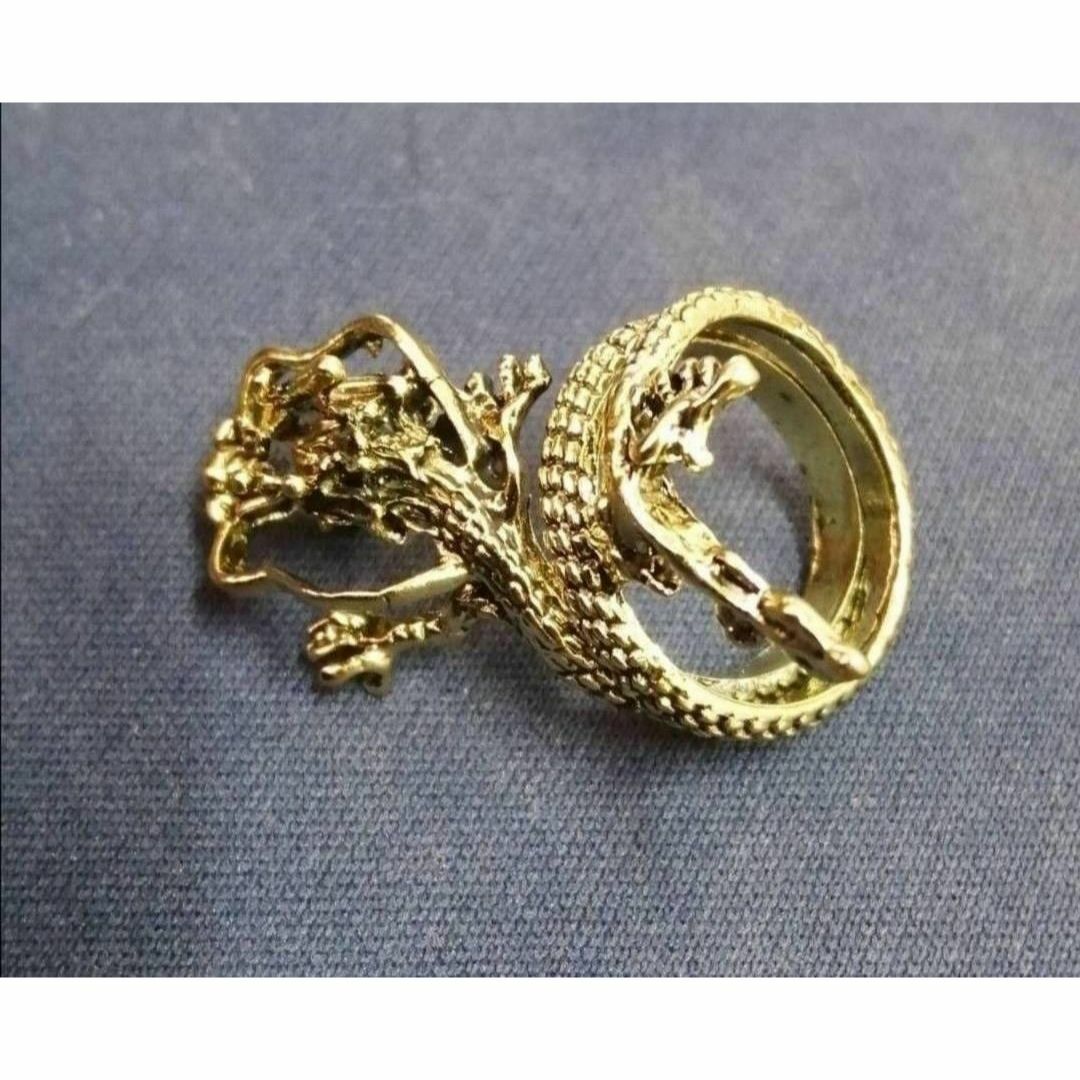 【H087】リング　メンズ　指輪　ドラゴン　龍　アクセサリー　ゴールド　20号 メンズのアクセサリー(リング(指輪))の商品写真