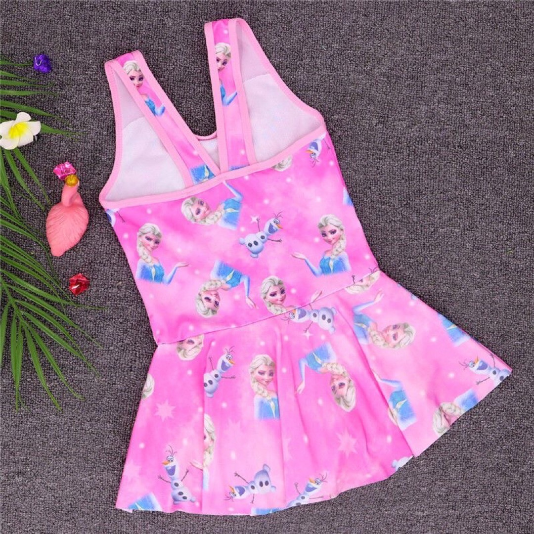 水着　女の子　ピンク　エルサ　2点セット キッズ/ベビー/マタニティのキッズ服女の子用(90cm~)(水着)の商品写真