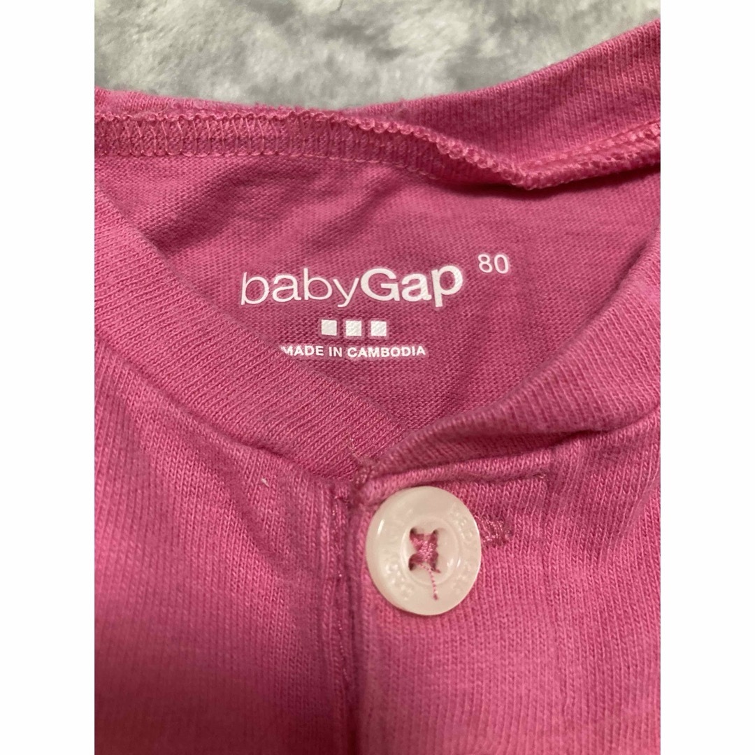 babyGAP(ベビーギャップ)のBaby GAP ピンクワンピース★女の子　80 キッズ/ベビー/マタニティのベビー服(~85cm)(ワンピース)の商品写真