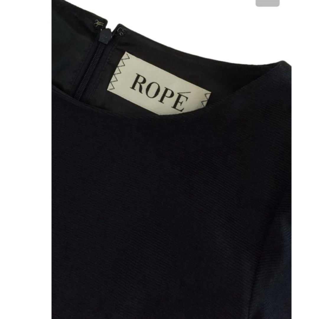 ROPE’(ロペ)のROPE 膝丈ワンピース　フォーマル　二次会　オケージョンネイビー レディースのワンピース(ひざ丈ワンピース)の商品写真