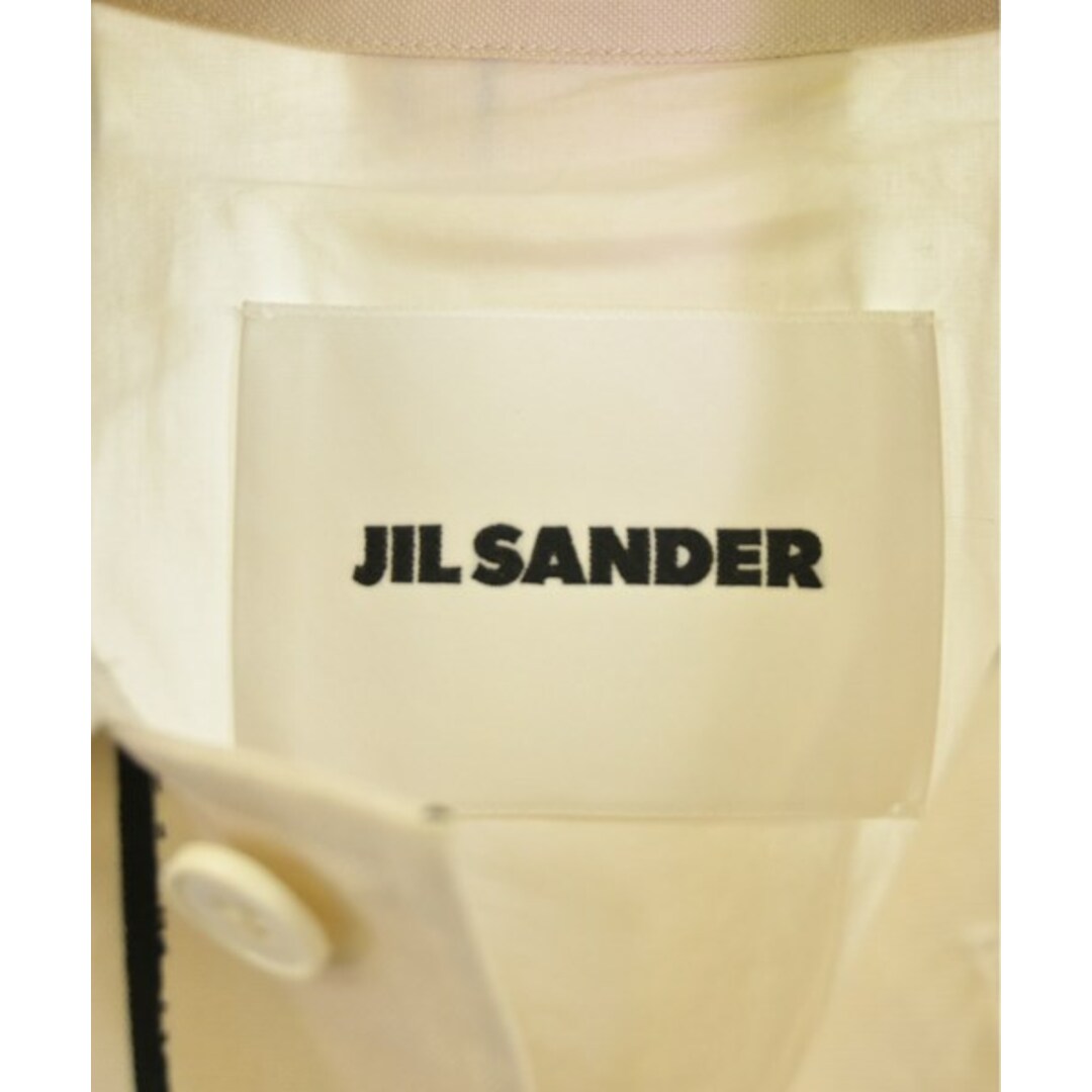 Jil Sander(ジルサンダー)のJIL SANDER ジルサンダー コート 38(S位) ベージュ(ストライプ) 【古着】【中古】 レディースのジャケット/アウター(その他)の商品写真