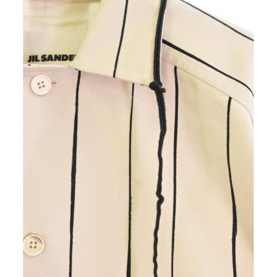 Jil Sander(ジルサンダー)のJIL SANDER ジルサンダー コート 38(S位) ベージュ(ストライプ) 【古着】【中古】 レディースのジャケット/アウター(その他)の商品写真