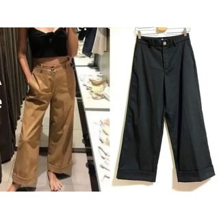 ザラ(ZARA)のZARAワイドパンツブラック(その他)