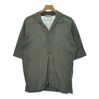 ジョンスメドレー(JOHN SMEDLEY)のJOHN SMEDLEY ジョンスメドレー ニット・セーター M カーキ 【古着】【中古】(ニット/セーター)