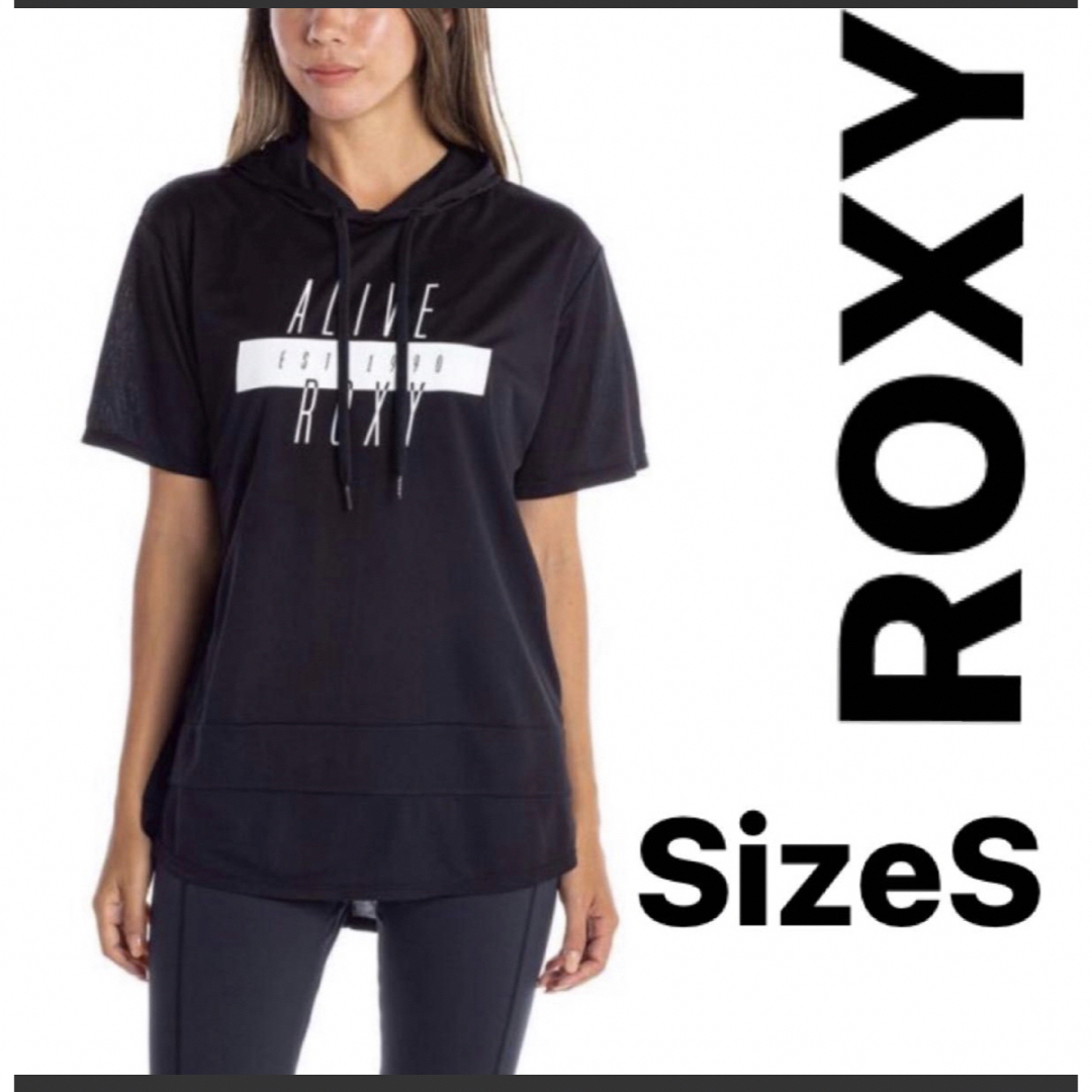 Roxy(ロキシー)のラストロキシーROXYレディースフィットネスウェアフーディTシャツマリンウェア レディースのトップス(カットソー(半袖/袖なし))の商品写真