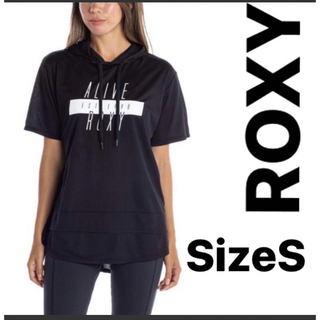 ロキシー(Roxy)のラストロキシーROXYレディースフィットネスウェアフーディTシャツマリンウェア(カットソー(半袖/袖なし))