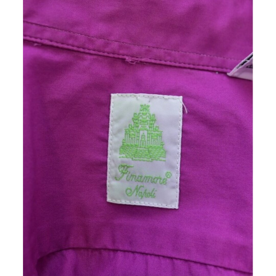 FINAMORE(フィナモレ)のfinamore フィナモレ ドレスシャツ 42(M位) ピンク 【古着】【中古】 レディースのトップス(シャツ/ブラウス(長袖/七分))の商品写真