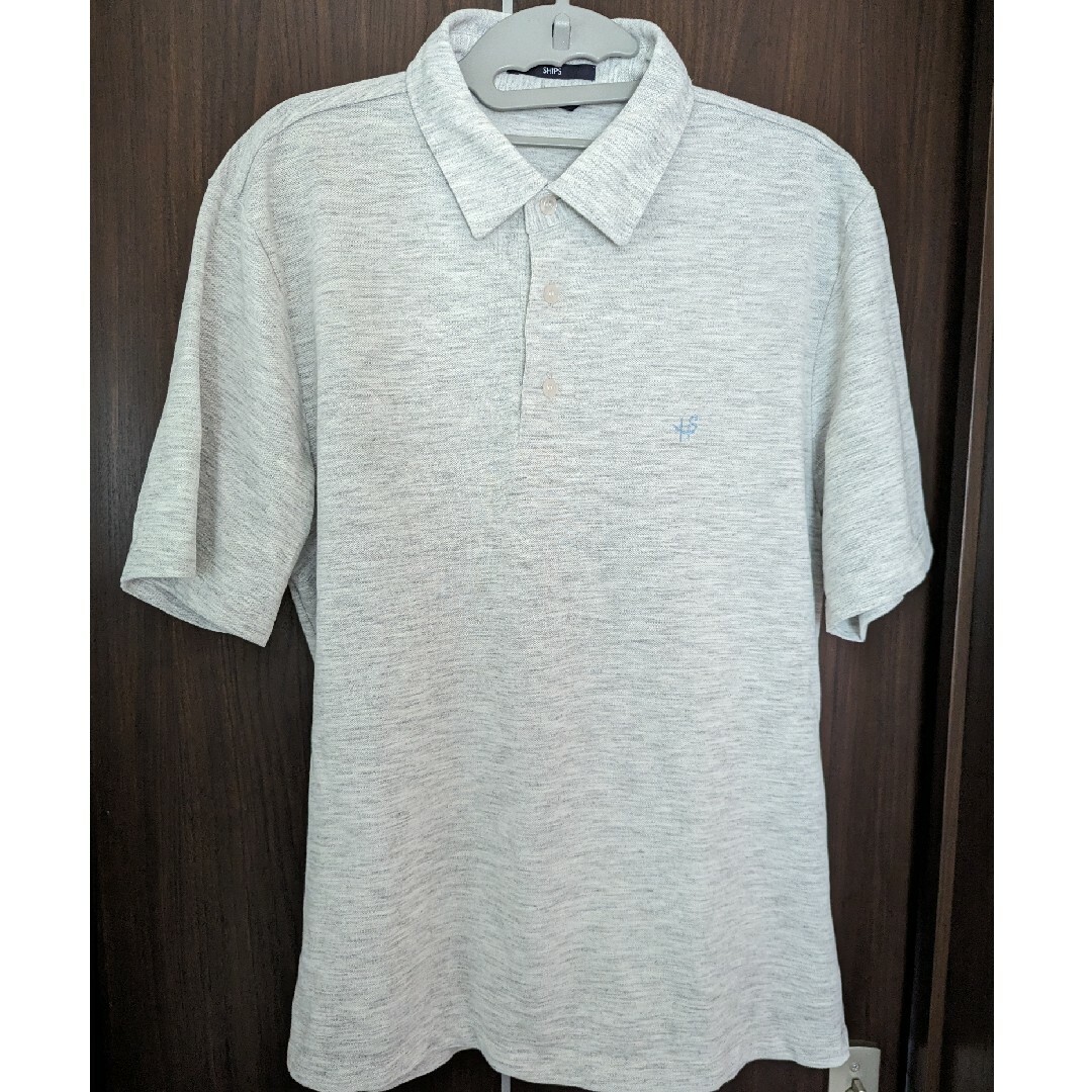 SHIPS(シップス)のSHIPS　ポロシャツ　白　ｌ メンズのトップス(Tシャツ/カットソー(半袖/袖なし))の商品写真