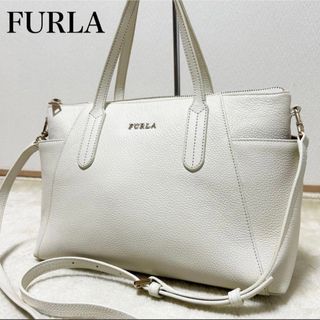 フルラ(Furla)の美品　FURLA フルラ　ARIANA アリアナ　ハンドバッグ　2way 白(ハンドバッグ)