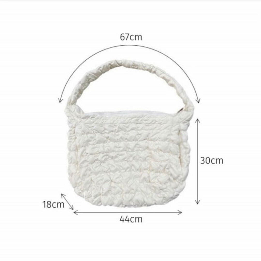 キルティング ビッグ サイズ ショルダーバッグ ホワイト 白 レディース メンズ レディースのバッグ(ショルダーバッグ)の商品写真