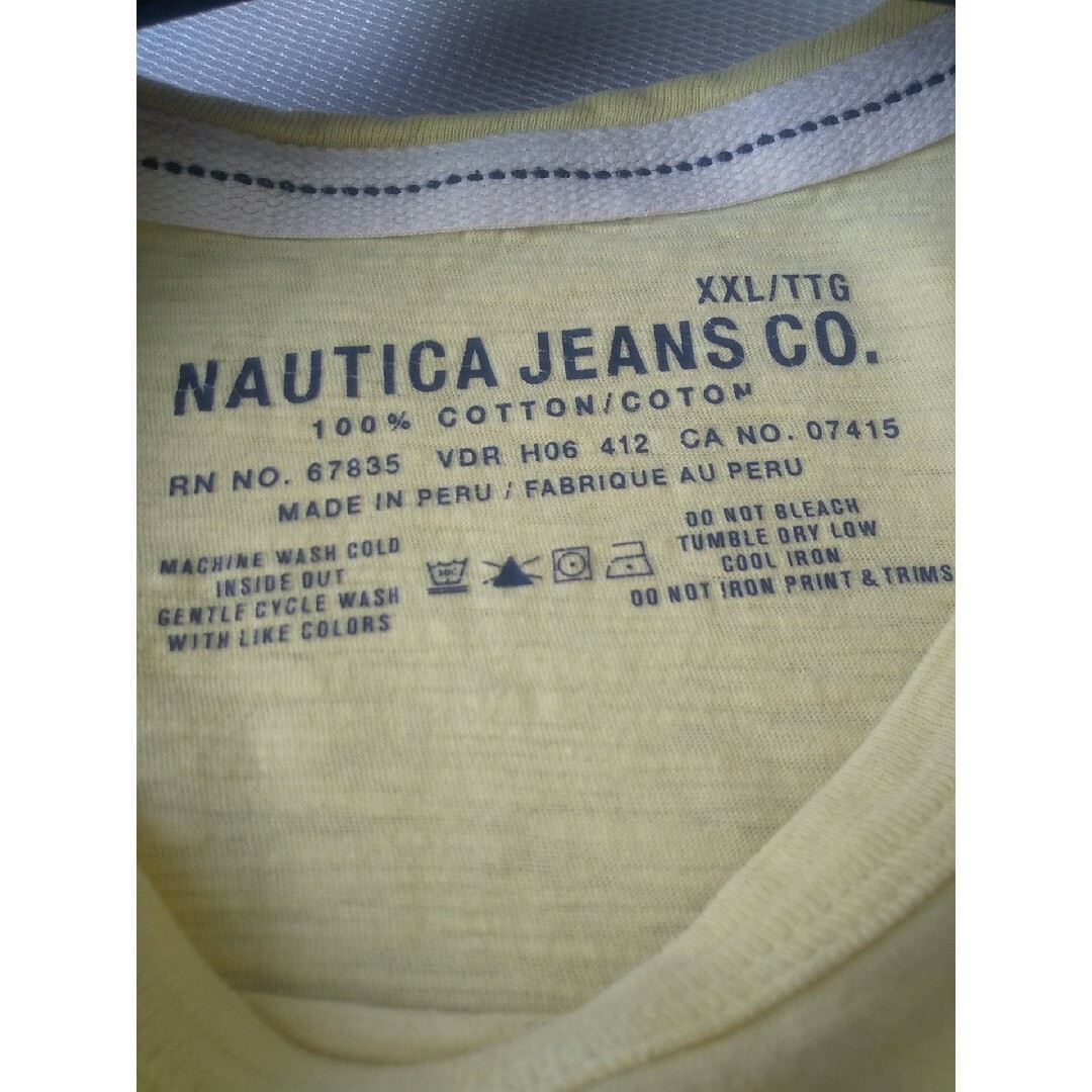 NAUTICA(ノーティカ)のNAUTICA JEANS ノーティカジーンズ スラブTシャツ イエロー XXL メンズのトップス(Tシャツ/カットソー(半袖/袖なし))の商品写真