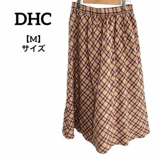 H37 DHC スカート フレア チェック 裏ボア 裏起毛 M 暖かい(ロングスカート)