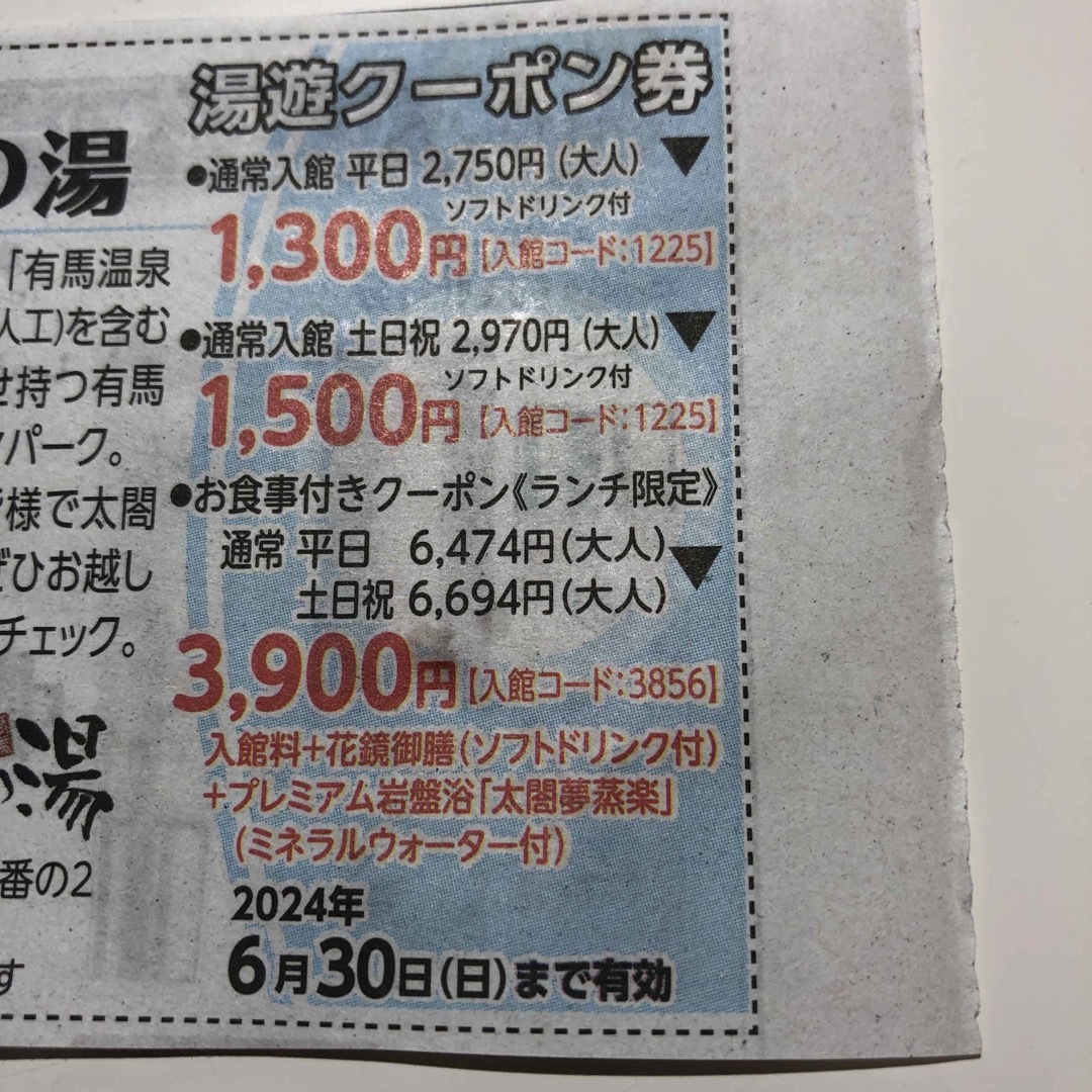 有馬温泉太閤の湯割引券 チケットの優待券/割引券(その他)の商品写真