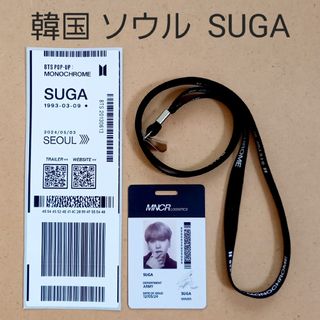 防弾少年団(BTS) - BTS POPUP MONOCHROME ビジターカード タグ SUGA ユンギ