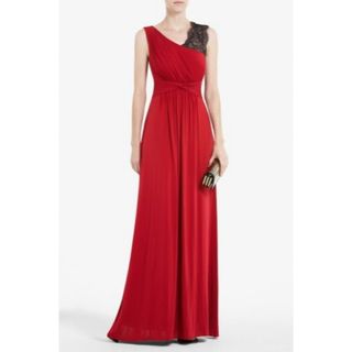 ビーシービージーマックスアズリア(BCBGMAXAZRIA)のBCBG MAXAZRIA Quenby Draped Gown(ロングドレス)