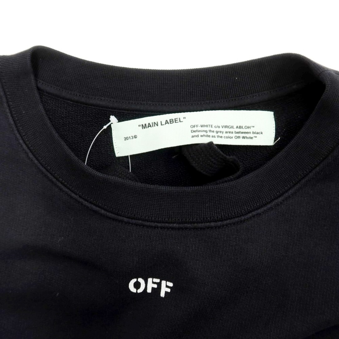 OFF-WHITE(オフホワイト)の【中古】オフホワイト OFF-WHITE プルオーバー スウェットシャツ ブラックxイエロー【サイズM】【メンズ】 メンズのトップス(スウェット)の商品写真