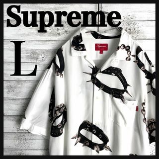 シュプリーム(Supreme)の9625【希少Lサイズ】シュプリーム☆総柄デザイン半袖シャツ　入手困難　美品(シャツ)