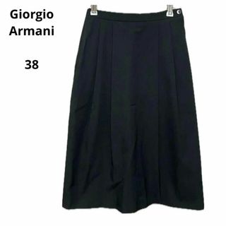 ジョルジオアルマーニ(Giorgio Armani)のGiorgio Armani ジョルジオアルマーニ ひざ丈スカート 黒 38(ひざ丈スカート)