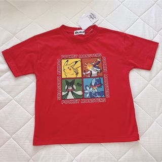 ポケモン - ポケモン　Tシャツ　120 ピカチュウ　赤　半袖　しまむら　バースデイ　レッド