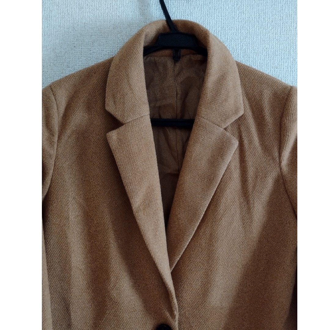GRL ロングコート　チェスターコート　ベージュ　キャメル　ブラウン レディースのジャケット/アウター(チェスターコート)の商品写真