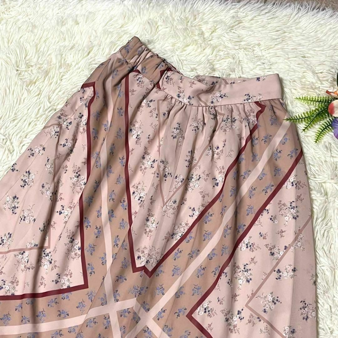 SNIDEL(スナイデル)のsnidel スナイデル スカート ロング 花柄 総柄 フレア ウエストゴム F レディースのスカート(ロングスカート)の商品写真