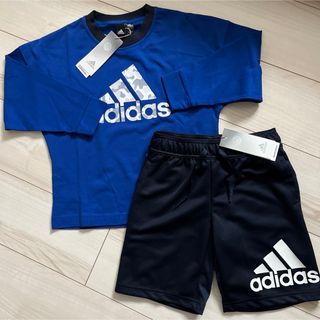 アディダス(adidas)の新品　アディダス　長袖　Tシャツ＆ハーフパンツ　上下セット　120(その他)