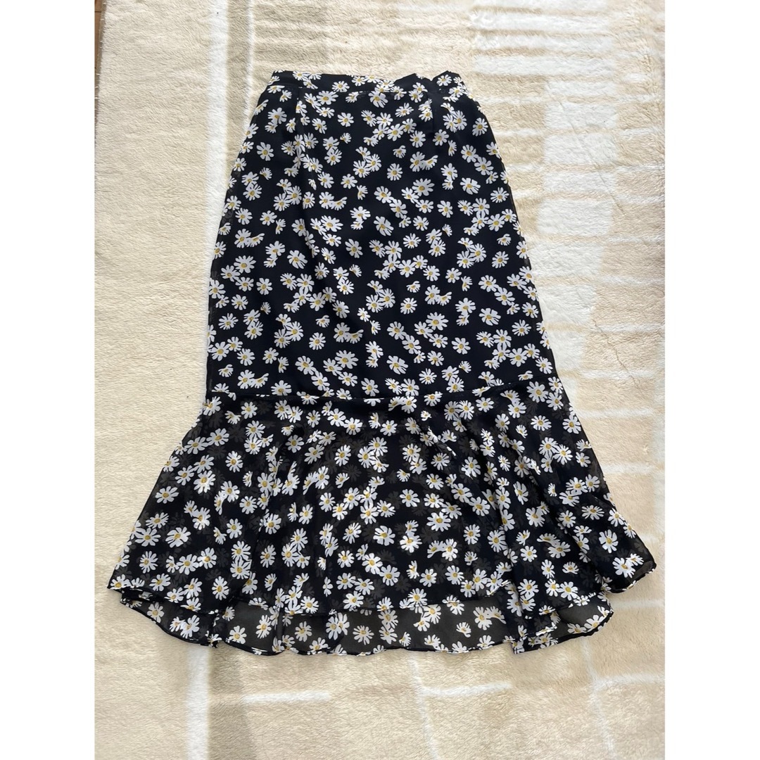 【新品】花柄フレアマーメイドロングスカート レディースのスカート(ロングスカート)の商品写真