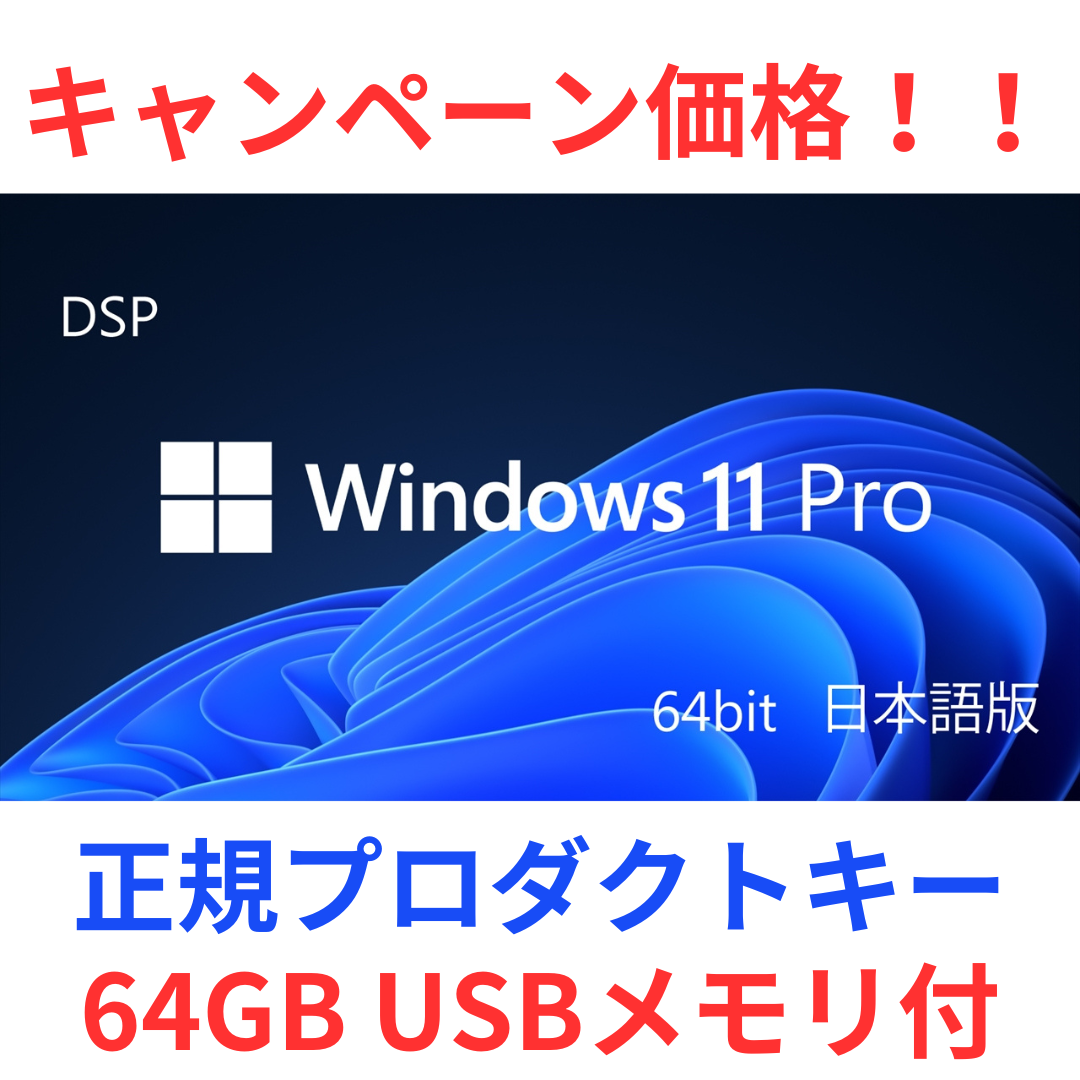 Windows 10/11 pro プロダクトキー 1 USBメモリ64GB付 スマホ/家電/カメラのPC/タブレット(その他)の商品写真