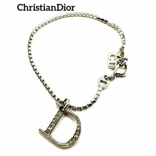 Dior - 【美品】クリスチャンディオール ラインストーン ブレスレット シルバー