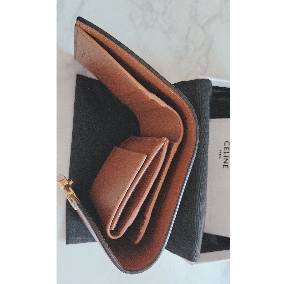 極美品 セリーヌ CELINE トリオンフ スモールウォレット 極美品 セリーヌ CELINE トリオンフ スモールウォレット