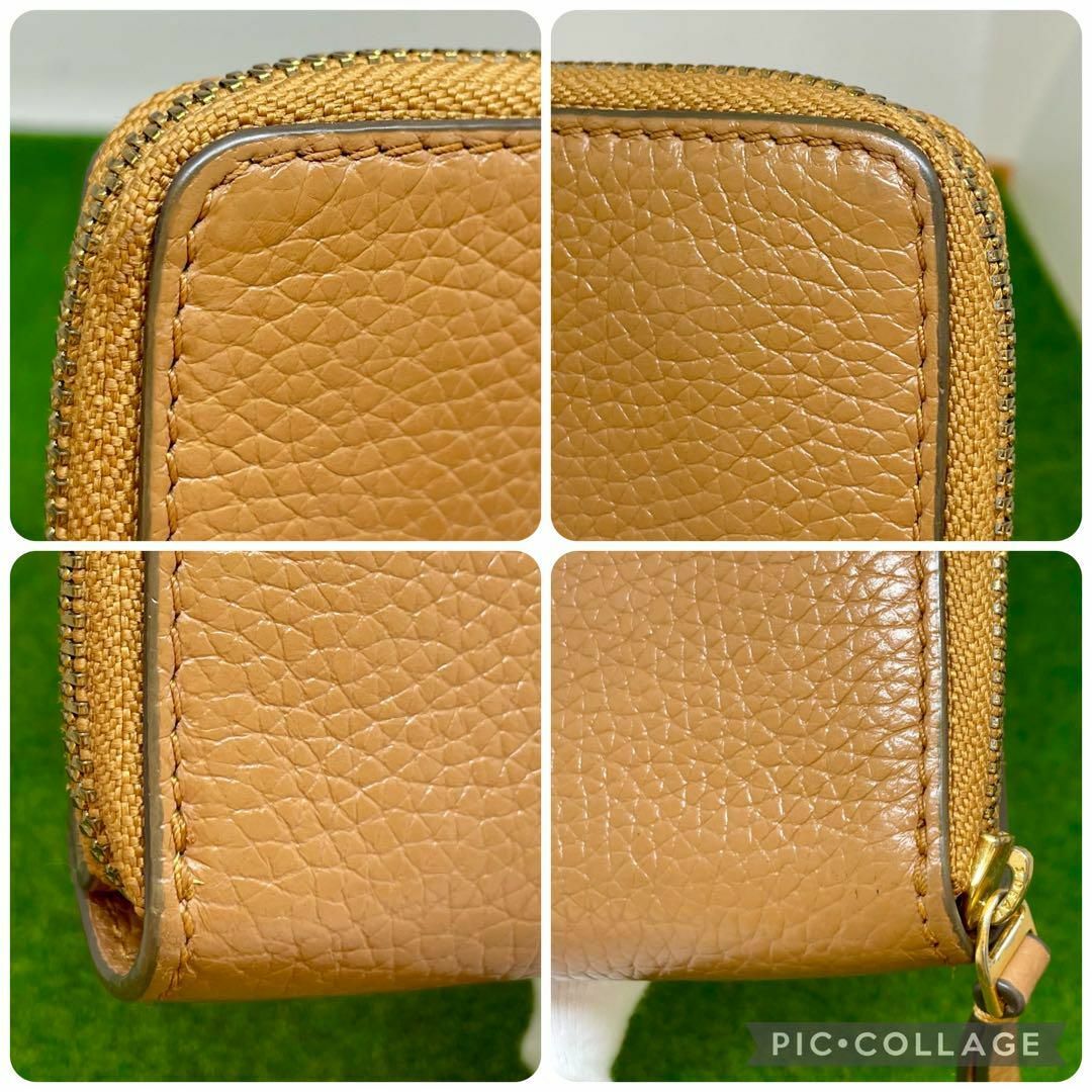 Tory Burch(トリーバーチ)の【トリーバーチ/極美品】二つ折り財布【ブリテン/キャメル/ゴールド金具/小銭入れ レディースのファッション小物(財布)の商品写真