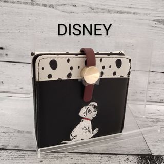 ディズニー(Disney)の【美品♪】DISNEY 折り畳み財布　101匹わんちゃん　ブラック　レディース(財布)