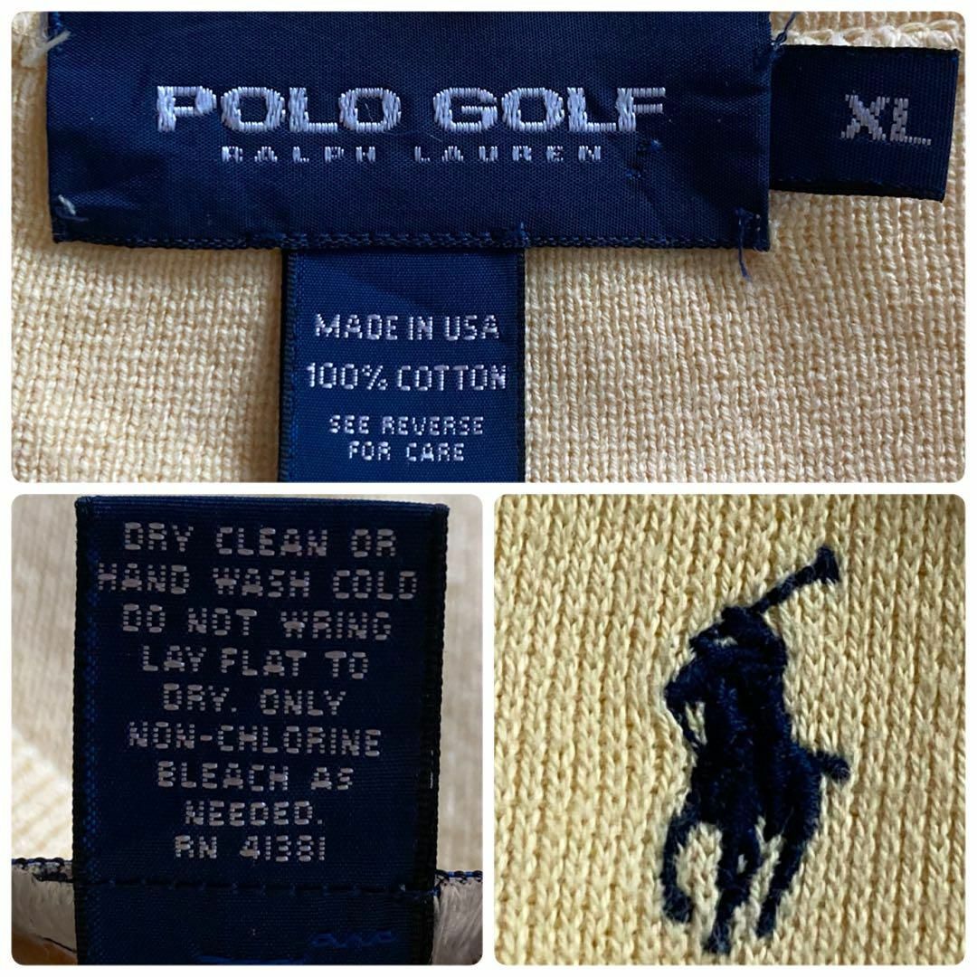 Polo Golf(ポロゴルフ)のIS354【入手困難】USA製ポロゴルフラルフローレン刺繍Vネックジレベスト希少 メンズのトップス(ベスト)の商品写真